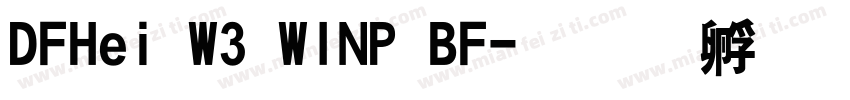 DFHei W3 WINP BF字体转换